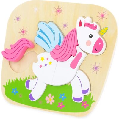 Puzzle en bois Ulysse Licorne - 8 pièces pour 12+ mois - Publicité Puzzle en bois Ulysse Licorne - 8 pièces pour 12+ mois - Publicité