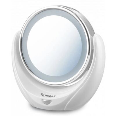 Techwood TML-2674 Make-up-Spiegel - 360° Drehung - Doppelvergrößerung Techwood TML-2674 Make-up-Spiegel - 360° Drehung - Doppelvergrößerung