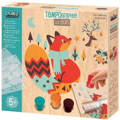 Kit tampons animaux de la forêt Crealign - Création en bois - Publicité Kit tampons animaux de la forêt Crealign - Création en bois - Publicité