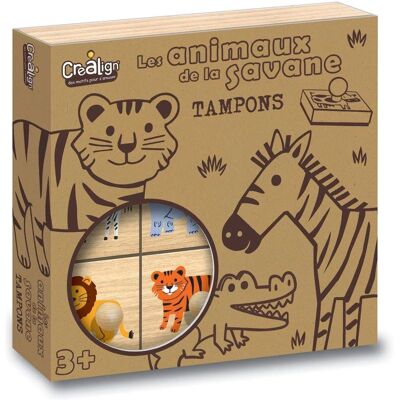 Crealign - Safari dierenstempelset voor kinderen Crealign - Safari dierenstempelset voor kinderen