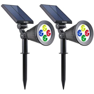 Lumisky C34 2X Spiky LED Solarstrahler - Outdoor Gartenscheinwerfer Lumisky C34 2X Spiky LED Solarstrahler - Outdoor Gartenscheinwerfer