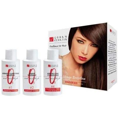 Kit de démarrage de kératine Urban Keratin - Lissage brésilien - Publicité Kit de démarrage de kératine Urban Keratin - Lissage brésilien - Publicité