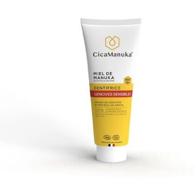 Dentifrice Cica Manuka - Gencives Sensibles, Miel de Manuka - 75ml - Publicité Dentifrice Cica Manuka - Gencives Sensibles, Miel de Manuka - 75ml - Publicité