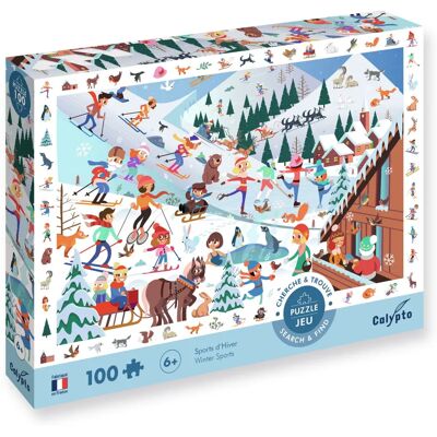 SentoSphere Calypto - Sports d'Hiver - Puzzle de 100 pièces - Publicité SentoSphere Calypto - Sports d'Hiver - Puzzle de 100 pièces - Publicité