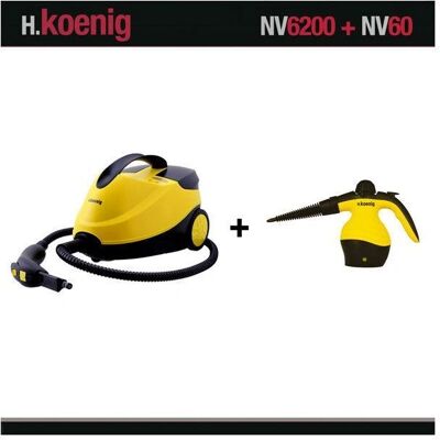 H.Koenig NV6200+NV60 Nettoyeur Vapeur - Haute Pression 2000W - Publicité H.Koenig NV6200+NV60 Nettoyeur Vapeur - Haute Pression 2000W - Publicité