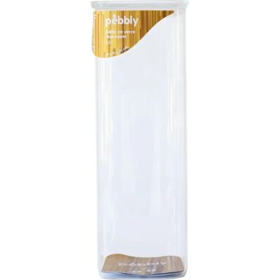Pebbly Square Glass Food Storage Canister - 2200ml Pebbly Square Glass Food Storage Canister - 2200ml