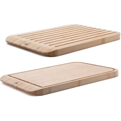 Pebbly Modèle - Planche à découper et à pain en bambou réversible - 34cm - Publicité Pebbly Modèle - Planche à découper et à pain en bambou réversible - 34cm - Publicité