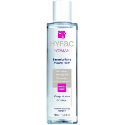Hyfac Eau Micellaire - Nettoyant visage et yeux - 200ml - Publicité Hyfac Eau Micellaire - Nettoyant visage et yeux - 200ml - Publicité