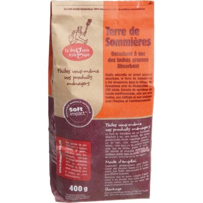 La Droguerie Ecologique Terre de Sommières - 400g - Détachant sec - Publicité La Droguerie Ecologique Terre de Sommières - 400g - Détachant sec - Publicité
