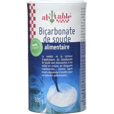 Ah! Table! Bicarbonate de soude - Qualité alimentaire 500g - Publicité Ah! Table! Bicarbonate de soude - Qualité alimentaire 500g - Publicité