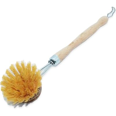 Brosse à vaisselle en bois de hêtre de La Droguerie Écologique - Tête amovible - Publicité Brosse à vaisselle en bois de hêtre de La Droguerie Écologique - Tête amovible - Publicité