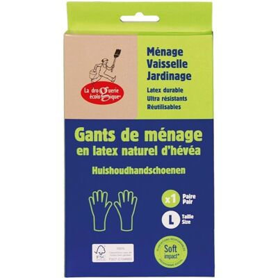 Guantes de hogar de látex ecológico - talla 03/L - La Droguerie Écologique Guantes de hogar de látex ecológico - talla 03/L - La Droguerie Écologique