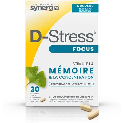 Synergia D-Stress Focus - 30 Kapseln - Gedächtnis - Nahrungsergänzung Synergia D-Stress Focus - 30 Kapseln - Gedächtnis - Nahrungsergänzung