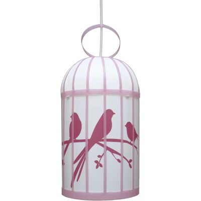 Suspension Cage à oiseaux Rosemonde et Michel Coudert - Ø21cm Rose - Matériaux écologiques - Publicité Suspension Cage à oiseaux Rosemonde et Michel Coudert - Ø21cm Rose - Matériaux écologiques - Publicité