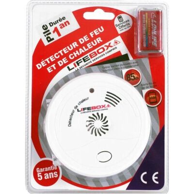 Detector de calor Lifebox - Inalámbrico Montado en Superficie Detector de calor Lifebox - Inalámbrico Montado en Superficie