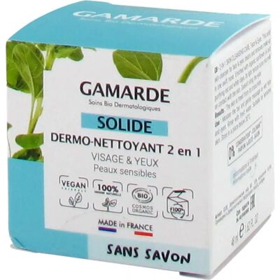 Gamarde Organic Solid 2-in-1 Face & Eye Cleanser - 48ml Gamarde Organic Solid 2-in-1 Face & Eye Cleanser - 48ml