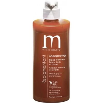 Shampooing Re-pigmentant Blond Venitien Patrice Mulato - Soin colorant - Publicité Shampooing Re-pigmentant Blond Venitien Patrice Mulato - Soin colorant - Publicité