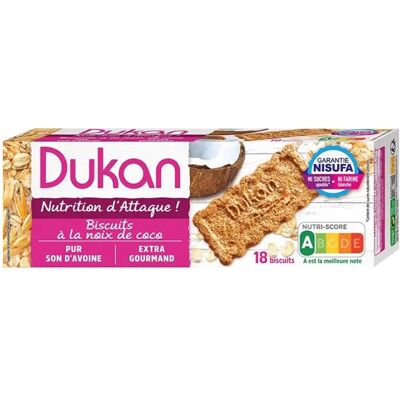Biscuits de Son d'Avoine et Noix de Coco Dukan - Snack Diététique - Publicité Biscuits de Son d'Avoine et Noix de Coco Dukan - Snack Diététique - Publicité