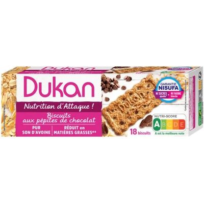 Biscuits à la son d'avoine avec pépites de chocolat Dukan - Biscotti di Crusca d'Avena - Publicité Biscuits à la son d'avoine avec pépites de chocolat Dukan - Biscotti di Crusca d'Avena - Publicité