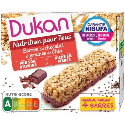 Barres de Chocolat et Graines de Chia DUKAN - Publicité Barres de Chocolat et Graines de Chia DUKAN - Publicité