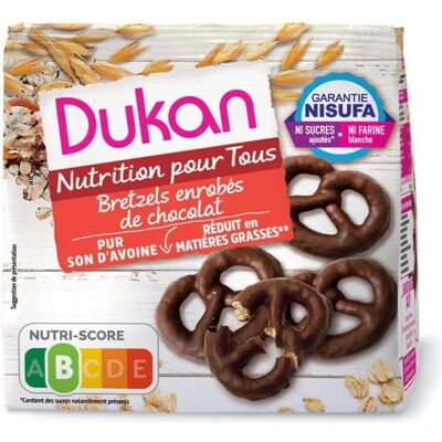 Dukan Bretzels - Snack de son d'avoine enrobé de chocolat - Snacks - Publicité Dukan Bretzels - Snack de son d'avoine enrobé de chocolat - Snacks - Publicité