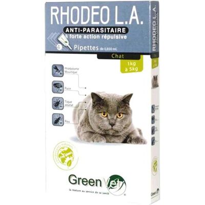 GREENVET Rhodeo L.A. Traitement antiparasitaire pour chats - Pet Parasite Treatment - Publicité GREENVET Rhodeo L.A. Traitement antiparasitaire pour chats - Pet Parasite Treatment - Publicité