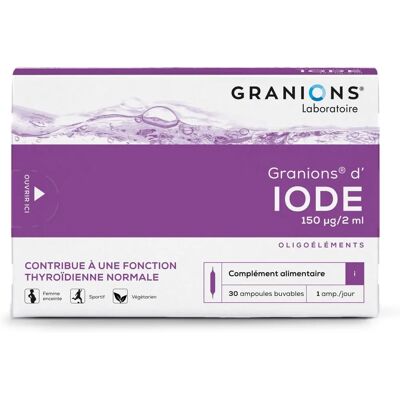 Granions Modell 150mg/2ml - Jod Schilddrüsenunterstützung - Nahrungsergänzung Granions Modell 150mg/2ml - Jod Schilddrüsenunterstützung - Nahrungsergänzung