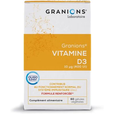 Granions Vitamin D3 - 60 Kapseln - Ergänzung für Knochen und Immunität Granions Vitamin D3 - 60 Kapseln - Ergänzung für Knochen und Immunität