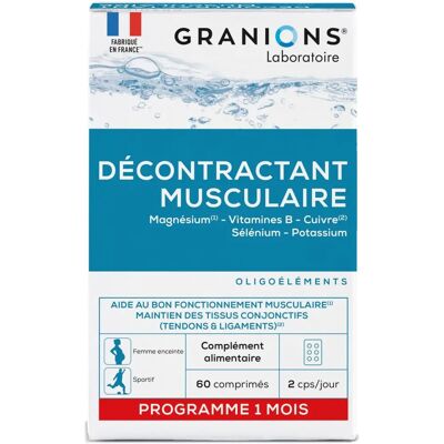 Granions Relaxant Musculaire au Magnésium - Complément Alimentaire - Publicité Granions Relaxant Musculaire au Magnésium - Complément Alimentaire - Publicité