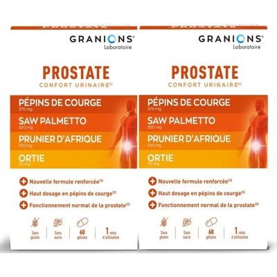 Granions Prostate - Soutien pour Hommes - 2x40 Gélules - Publicité Granions Prostate - Soutien pour Hommes - 2x40 Gélules - Publicité