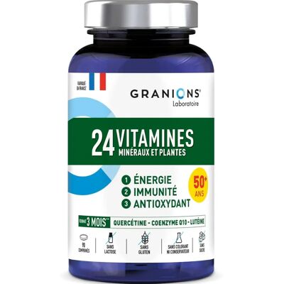 Granions Modèle 24 Vitamines Sénior Énergie Immunité - Complément Alimentaire - Publicité Granions Modèle 24 Vitamines Sénior Énergie Immunité - Complément Alimentaire - Publicité