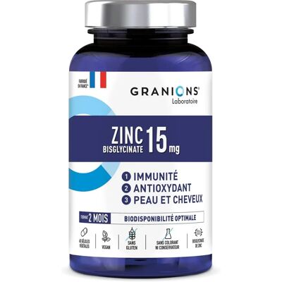 Granions Zink 15 mg Vegane Kapseln - Nahrungsergänzung Granions Zink 15 mg Vegane Kapseln - Nahrungsergänzung