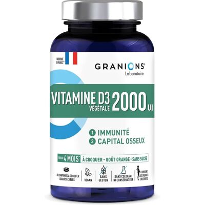 Granions Vitamin D3 2000 IU Orangenkautabletten - Nahrungsergänzung Granions Vitamin D3 2000 IU Orangenkautabletten - Nahrungsergänzung