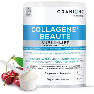 GRANIONS Collagène+ Beauté SublimLift Cerise - Complément alimentaire - Publicité GRANIONS Collagène+ Beauté SublimLift Cerise - Complément alimentaire - Publicité