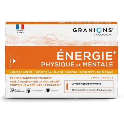 Granions Energie Physisch und Mentale Orangengeschmack 30 Ampullen - Nahrungsergänzung Granions Energie Physisch und Mentale Orangengeschmack 30 Ampullen - Nahrungsergänzung