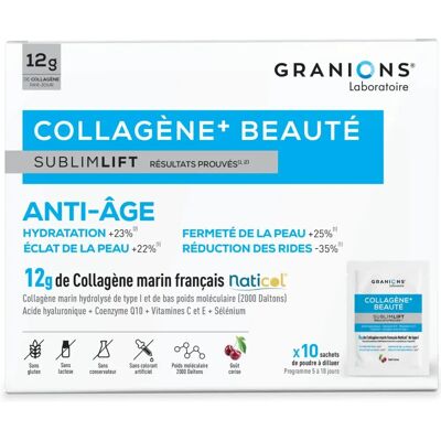 Granions Collagène Beauté SublimLift Poudre - 10 Sachets - Publicité Granions Collagène Beauté SublimLift Poudre - 10 Sachets - Publicité