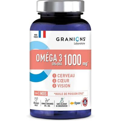 Granions Omega 3 1000 mg Capsules - Complément alimentaire - Publicité Granions Omega 3 1000 mg Capsules - Complément alimentaire - Publicité