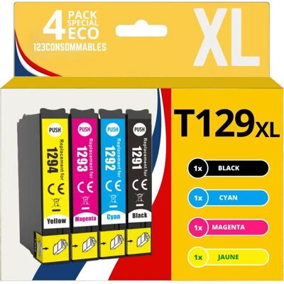 123CONSOMMABLES - EPSON T1295 XL - Lot de 4 - Cartouches d'encre - Publicité 123CONSOMMABLES - EPSON T1295 XL - Lot de 4 - Cartouches d'encre - Publicité