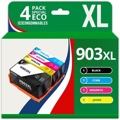 123CONSOMMABLES - HP 903XL - Pack de 4 - cartouches d'encre - Publicité 123CONSOMMABLES - HP 903XL - Pack de 4 - cartouches d'encre - Publicité