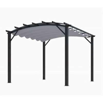 Pergola Habrita en Aluminium et Acier - 3,30x3,40m - Pergola - Publicité Pergola Habrita en Aluminium et Acier - 3,30x3,40m - Pergola - Publicité