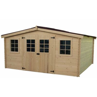 Abri de jardin Foresta en bois massif 28mm - Abri de jardin - Publicité Abri de jardin Foresta en bois massif 28mm - Abri de jardin - Publicité
