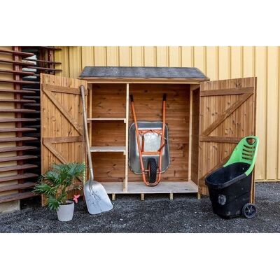 Abri de Jardin Foresta - 163x66 cm - Bois Naturel Durable - Publicité Abri de Jardin Foresta - 163x66 cm - Bois Naturel Durable - Publicité