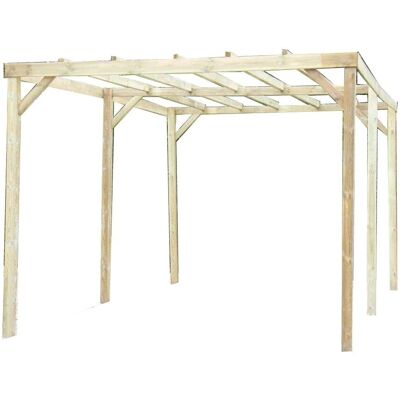 Salone SRL - pergola carport bois traité forêt 300X500 - Carport - Publicité Salone SRL - pergola carport bois traité forêt 300X500 - Carport - Publicité