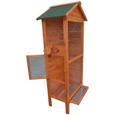 Gabbia per uccelli Habrita - Legno FSC, 3-4 Uccelli - 77.5x54.5x158cm Gabbia per uccelli Habrita - Legno FSC, 3-4 Uccelli - 77.5x54.5x158cm