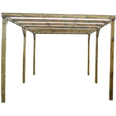 Carport Foresta - structure en bois autoclave 14,99 m² - Publicité Carport Foresta - structure en bois autoclave 14,99 m² - Publicité