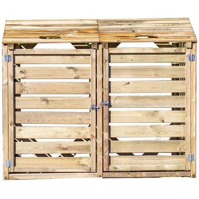 Foresta Conteneur à Déchets en Bois FSC 150x90x120 - Conteneur à déchets - Publicité Foresta Conteneur à Déchets en Bois FSC 150x90x120 - Conteneur à déchets - Publicité