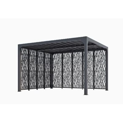 Pergola in alluminio Habrita con lamelle regolabili - 10,80 m² - Design moderno Pergola in alluminio Habrita con lamelle regolabili - 10,80 m² - Design moderno
