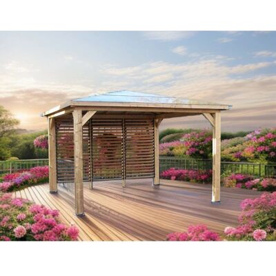 Habrita Casa de Madera para Piscina - 12,32 m² - Duradera y Ecológica Habrita Casa de Madera para Piscina - 12,32 m² - Duradera y Ecológica
