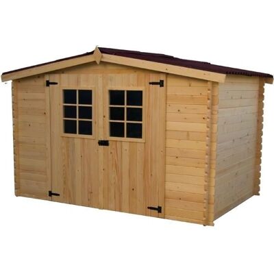 HABRITA Casetta Giardino AL3030.02n - Legno Naturale, Pareti 20mm, Porta Doppia HABRITA Casetta Giardino AL3030.02n - Legno Naturale, Pareti 20mm, Porta Doppia