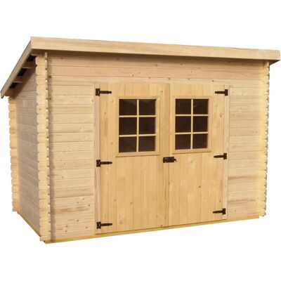 Abri de jardin Foresta CH 3019.02 N - Toit mono-pente, murs 20mm, bois naturel - Publicité Abri de jardin Foresta CH 3019.02 N - Toit mono-pente, murs 20mm, bois naturel - Publicité